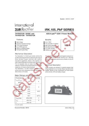 IRKT105/06P datasheet  